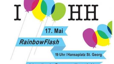 Rainbowflash gegen Homo- und Transphobie am 17. Mai um 19 Uhr - mach mit! 