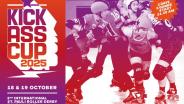 Flyer vom Kick Ass Cup 2025 mit Skatenden